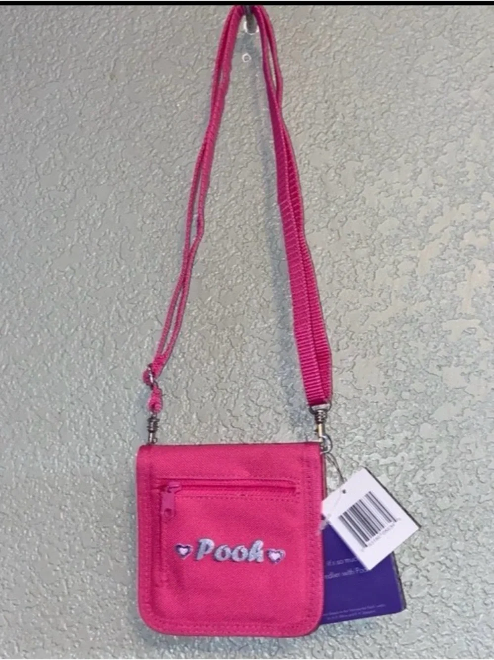 Disney -Winnie the Pooh- Pink Kids Crossbody Bag 5”H x 5”W NEW